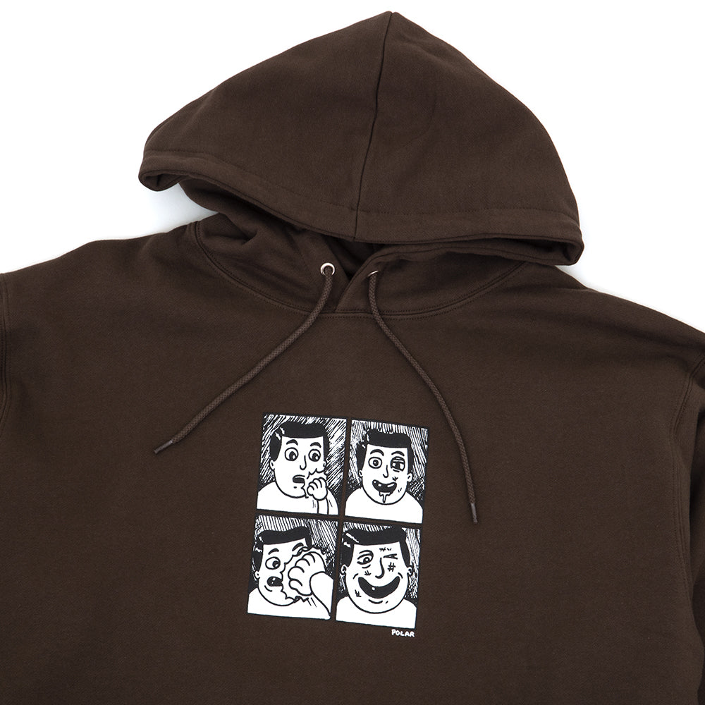Dave Punch Hooded Sweatshirt (Brown)