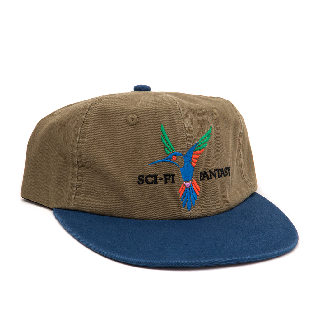 Humming Bird Snapback Hat (Olive / Navy)