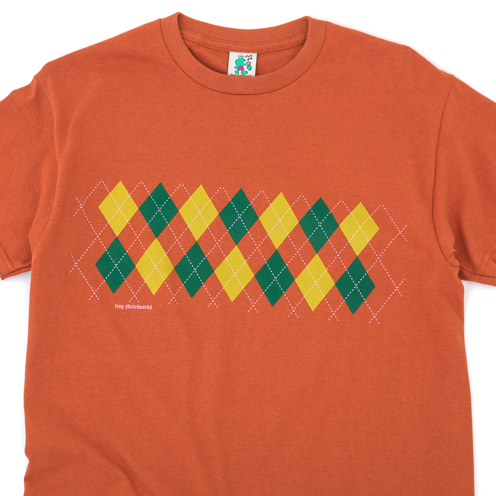 Total Argyle T-Shirt (Dark Orange)