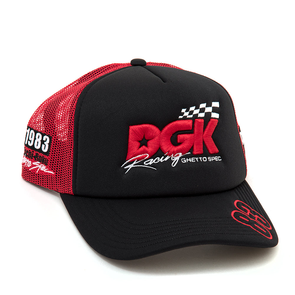 Sakura Snapback Trucker Hat (Black / Red)