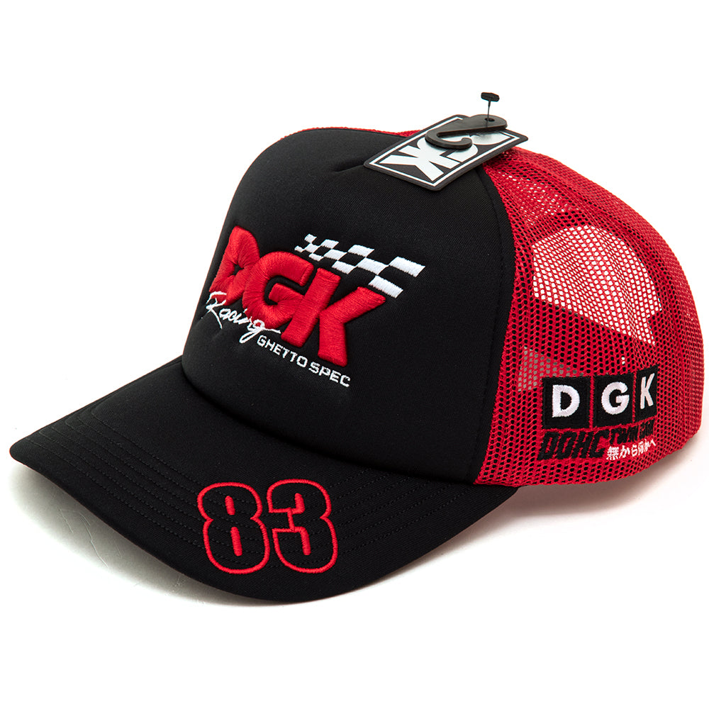 Sakura Snapback Trucker Hat (Black / Red)