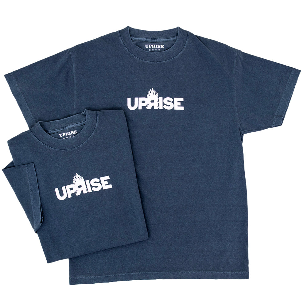 Flame Logo T-shirt (Faded Navy)