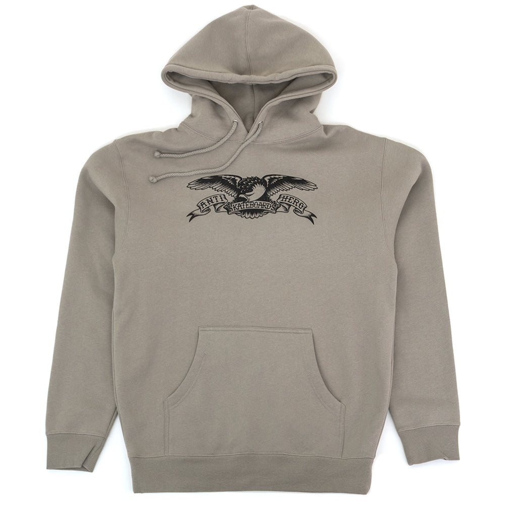 Basic Eagle Hooded Sweatshirt (Cement / Black) (S)