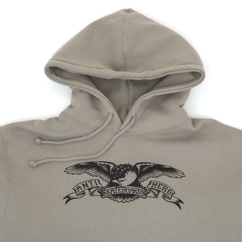 Basic Eagle Hooded Sweatshirt (Cement / Black) (S)