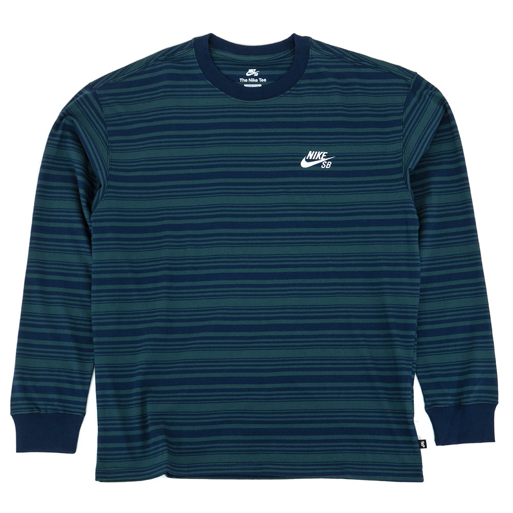 Skate L/S Stripe Shirt (Midnight Navy/Deep Jungle)