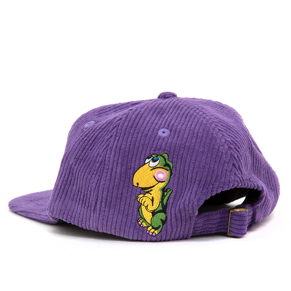Dino Corduroy Strapback Hat (Purple)