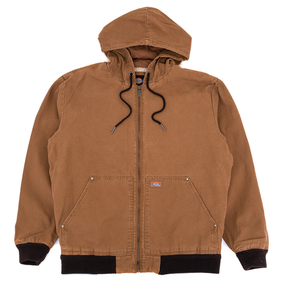 Hooded Bomber Jacket (Stonewashed Brown Duck)