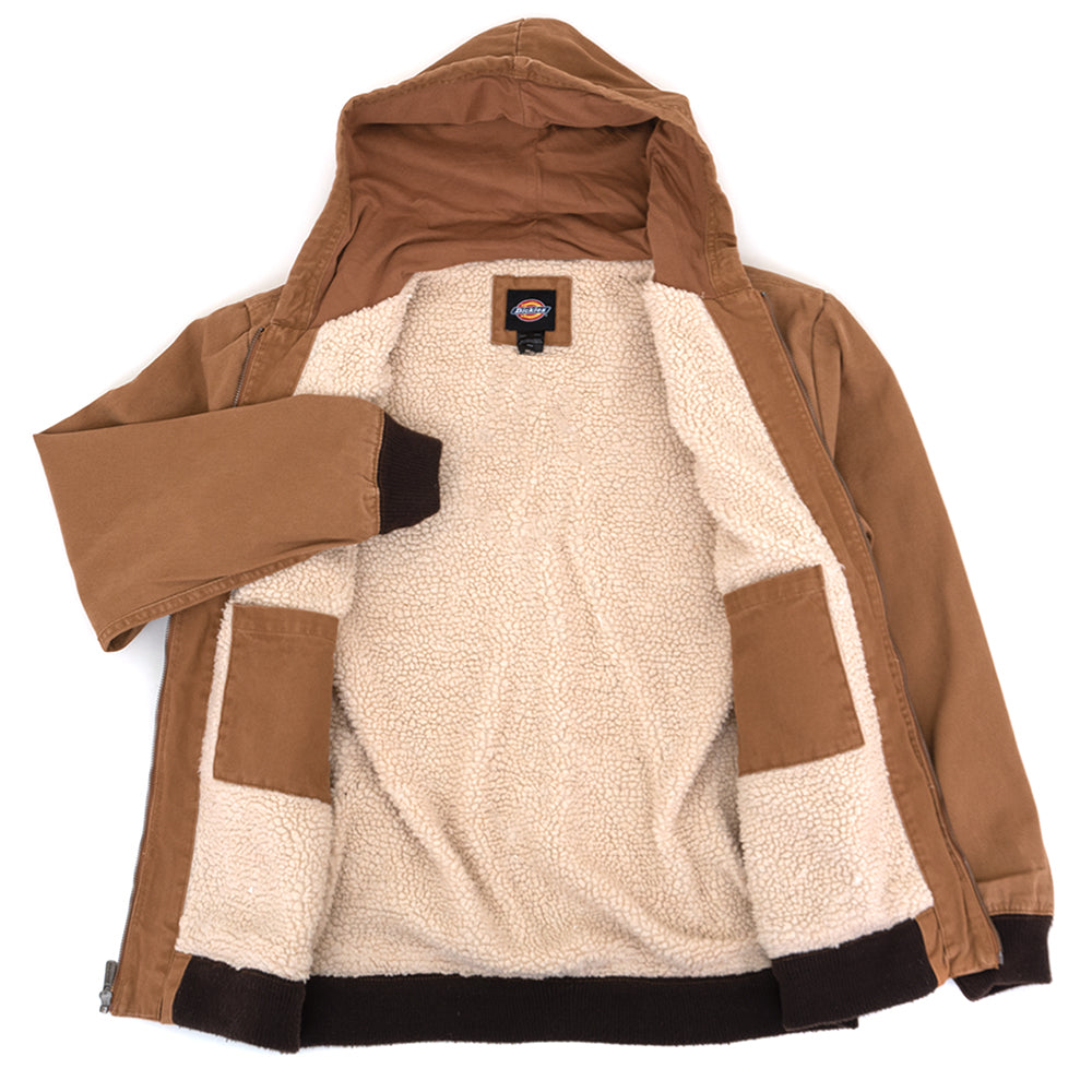 Hooded Bomber Jacket (Stonewashed Brown Duck)