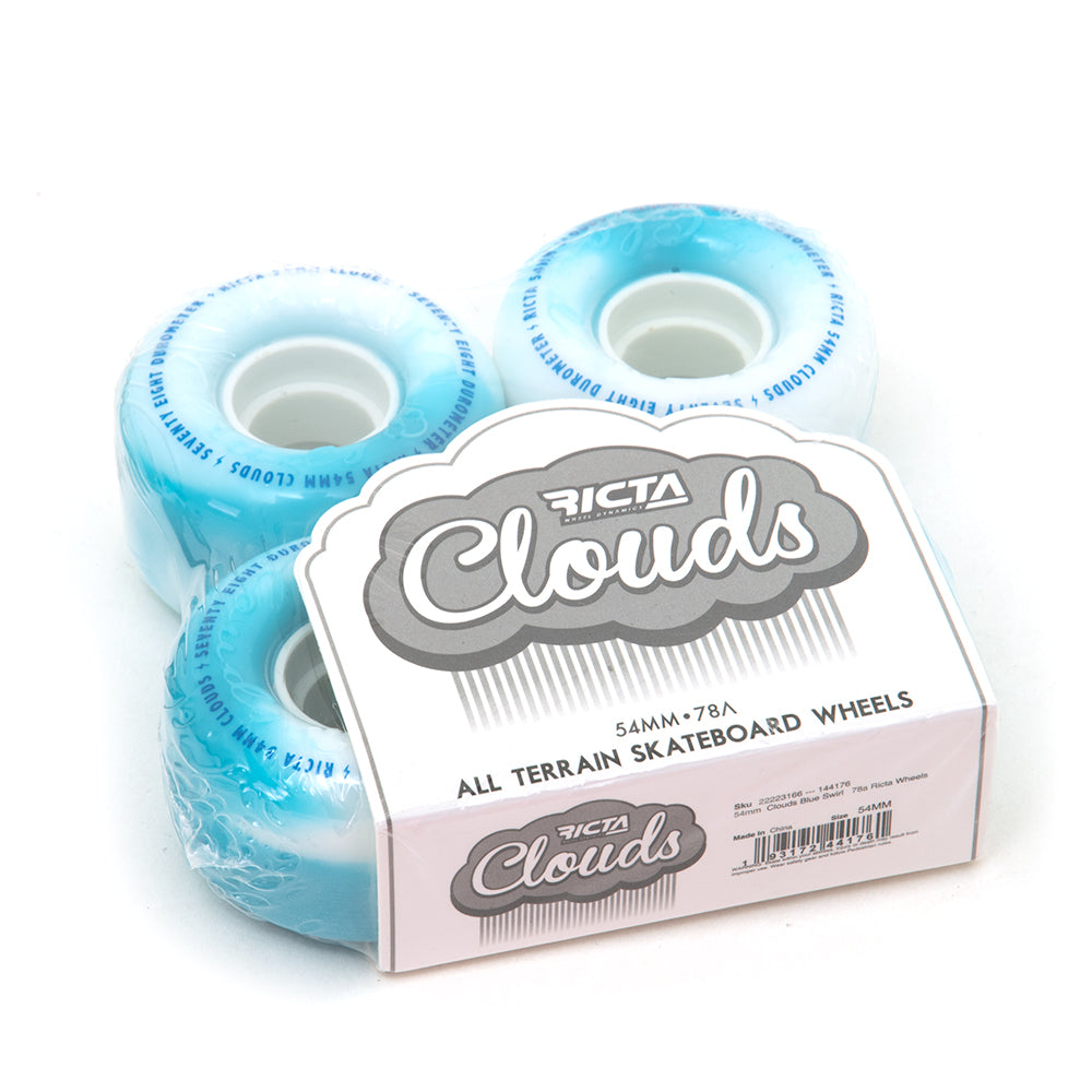 54mm Clouds Blue Swirl (78a Duro)