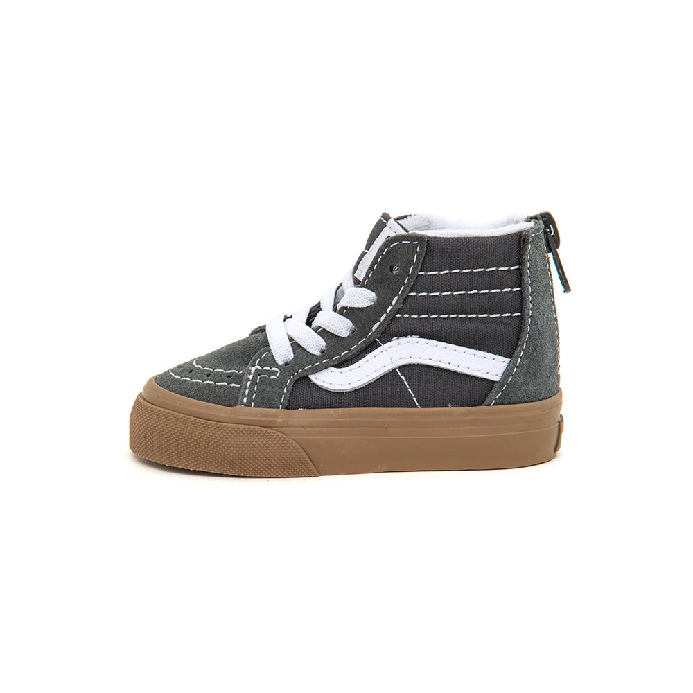 Toddler Sk8-Hi Zip (Gum Grey / True White) VBU
