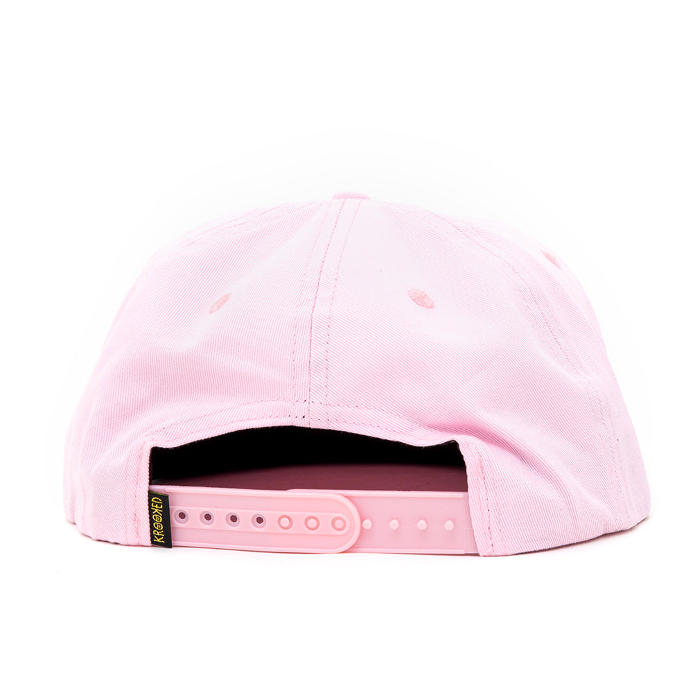 Adj. Eyes 5 Panel Snapback Hat (Pink)