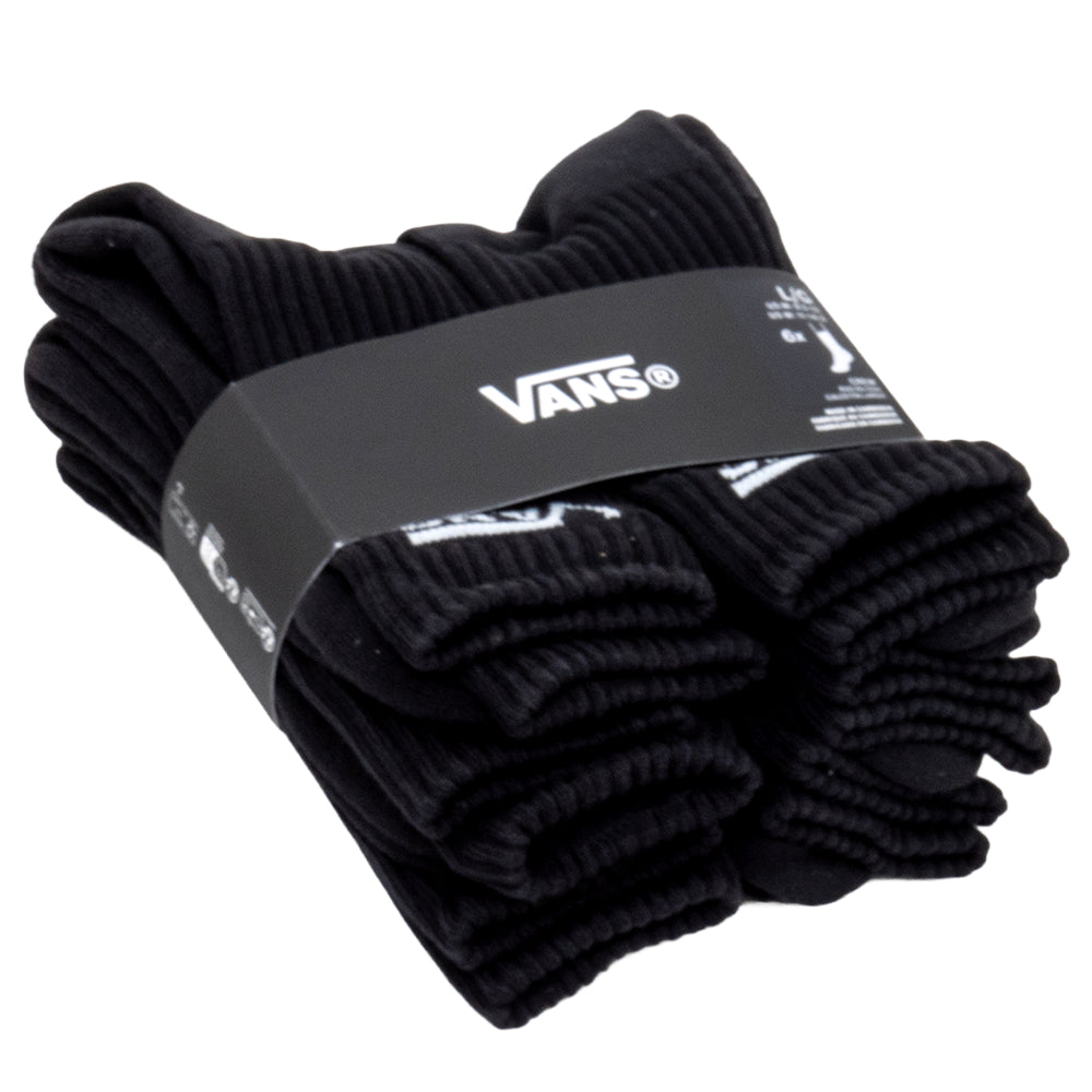 Classic Crew Sock 6-Pack (Black)