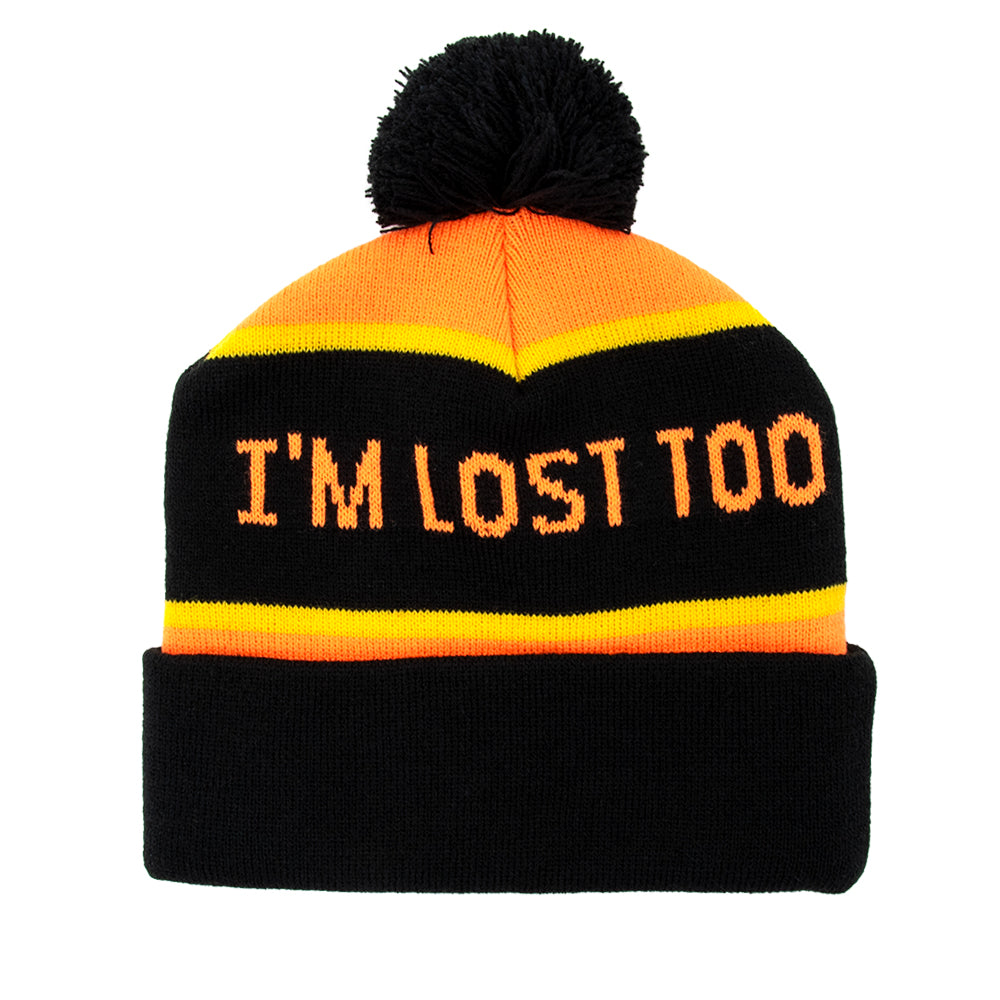 Jalopi I'm Lost Too Pom Beanie (Black / Orange)