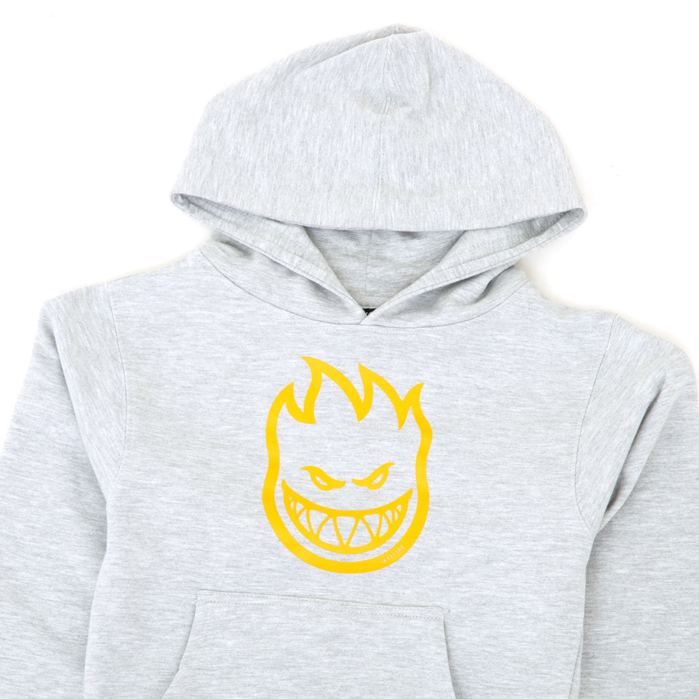 Youth Bighead Hooded Sweatshirt (Heather Grey / Yellow)