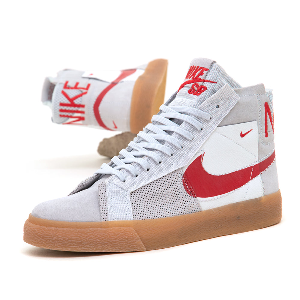 Zoom Blazer Mid PRM (Summit White / University Red) (S)