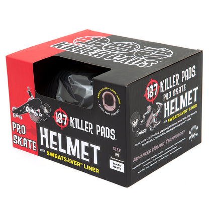 Pro Skate Helmet w/Sweatsaver Liner (Black Matte)