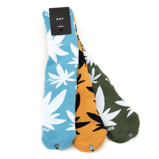 Abstract 3 Pack PL Crew Sock (Blue / Yellow / Green)