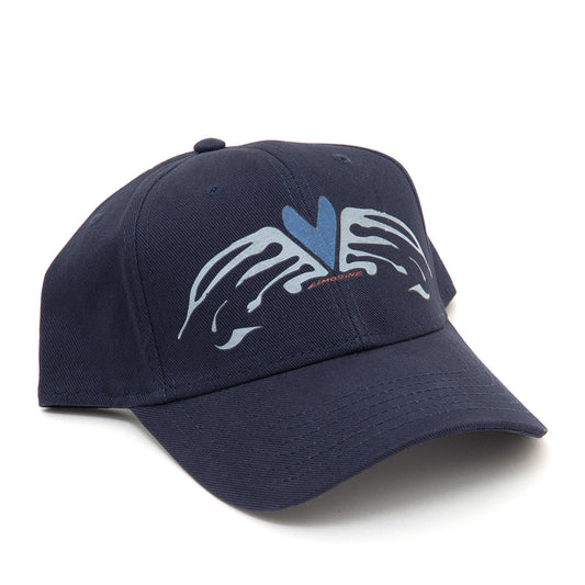 Heart Wings Strapback Hat (Navy)