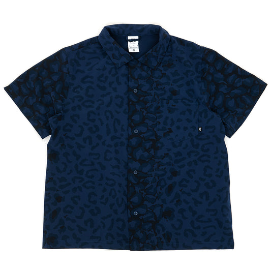 Print Bowler S/S Button-Up Skate Shirt (Midnight Navy)