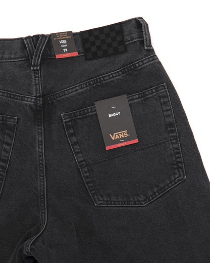 Check-5 Baggy Denim Shorts (Washed Black) VBU