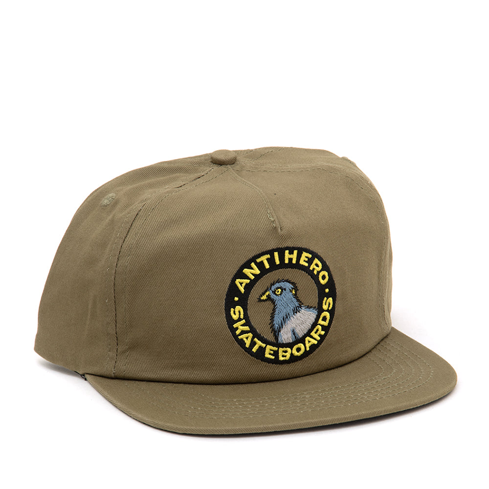 Pigeon Round Adj. Snapback Hat (Khaki)