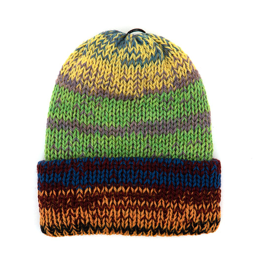 Short Stack Beanie (Blue / Yellow / Green)