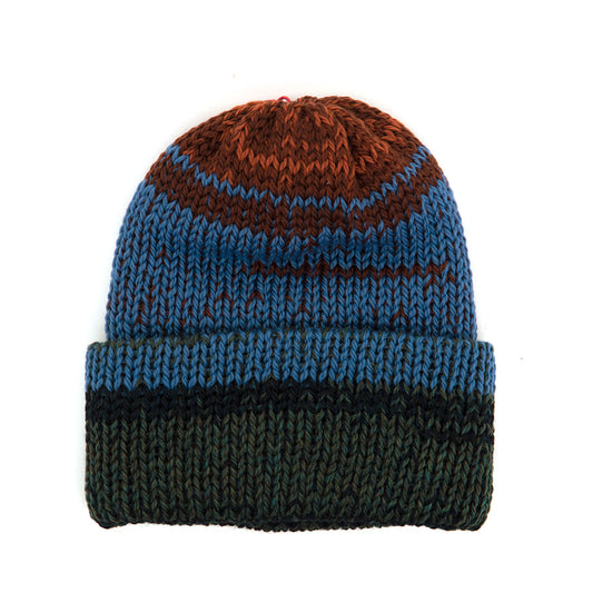 Short Stack Beanie (Brown / Blue / Green)