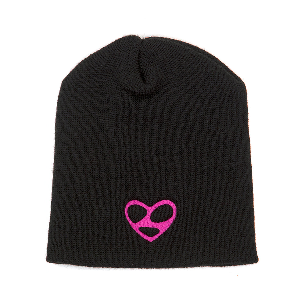 Limo Heart Beanie (Black / Pink)