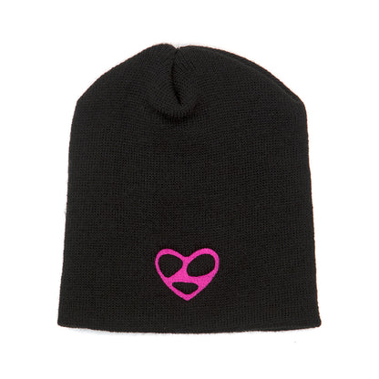 Limo Heart Beanie (Black / Pink)