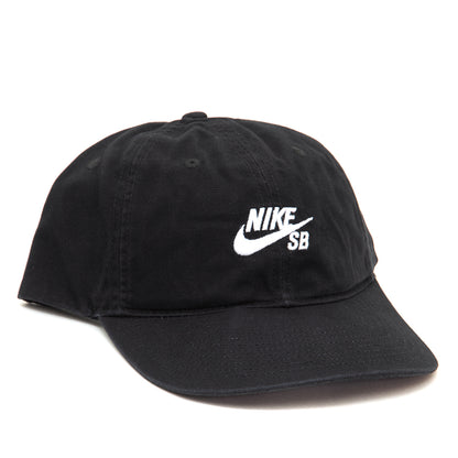 Unstructured Skate Strapback Hat (Black)