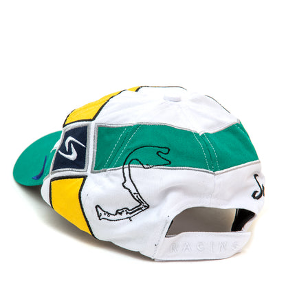 Circuit Panel Strapback Hat (White / Green / Yellow)