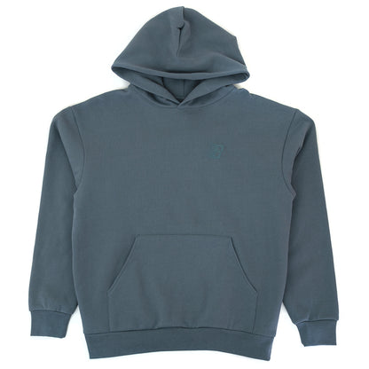 B Logo Puff Print Hooded Sweatshirt (Blue)