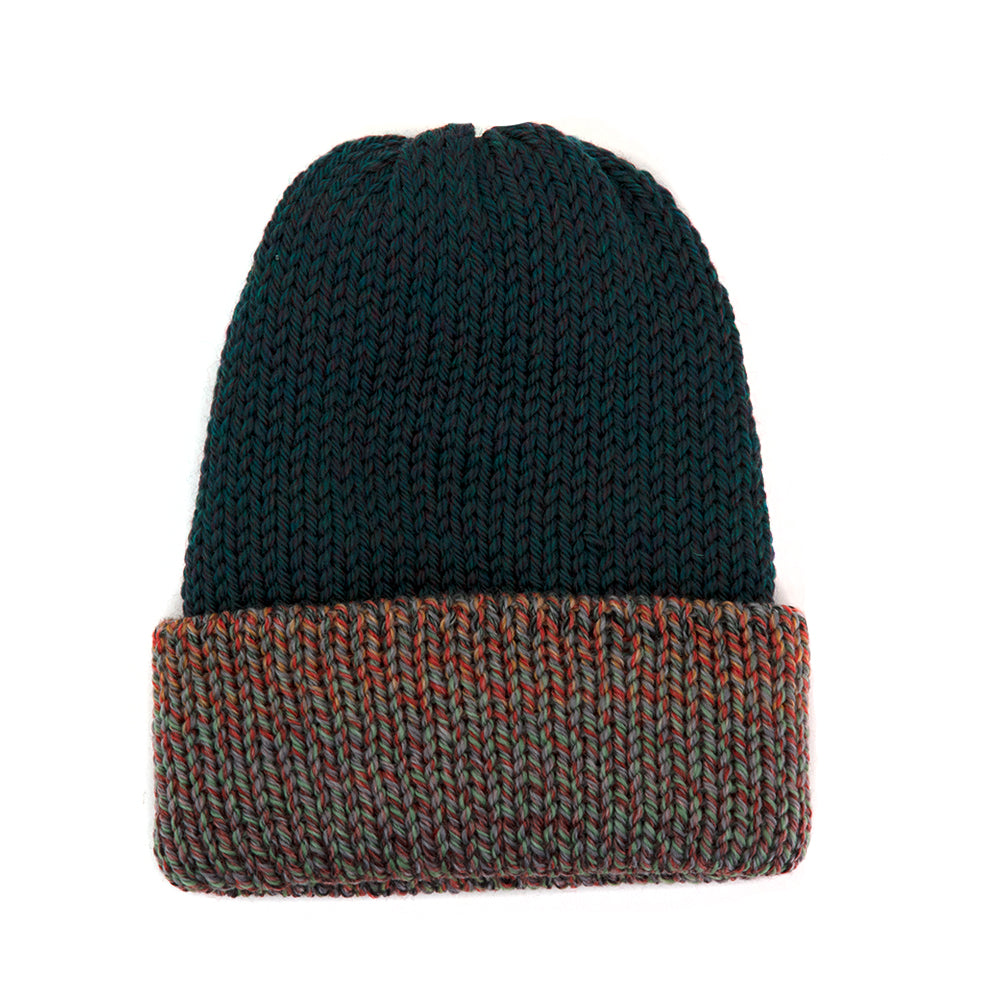 Short Stack Beanie (Rainy City Fade/Rainforest Green)