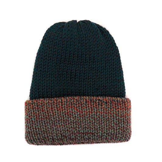 Short Stack Beanie (Rainy City Fade/Rainforest Green)