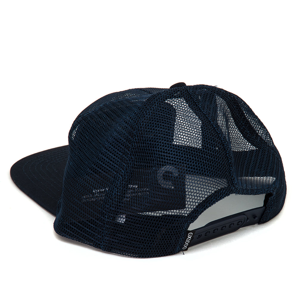 Walleye 5-Panel Snapback Mesh Trucker Hat (Navy)