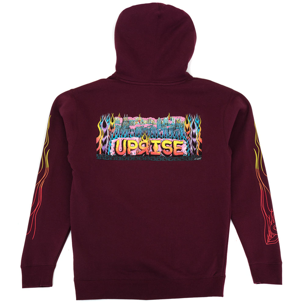 Skyline Heavyweight Hooded Sweatshirt (Maroon)