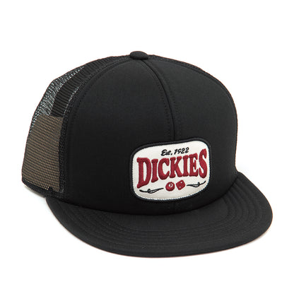 Woven Trucker Snapback Hat (Black)