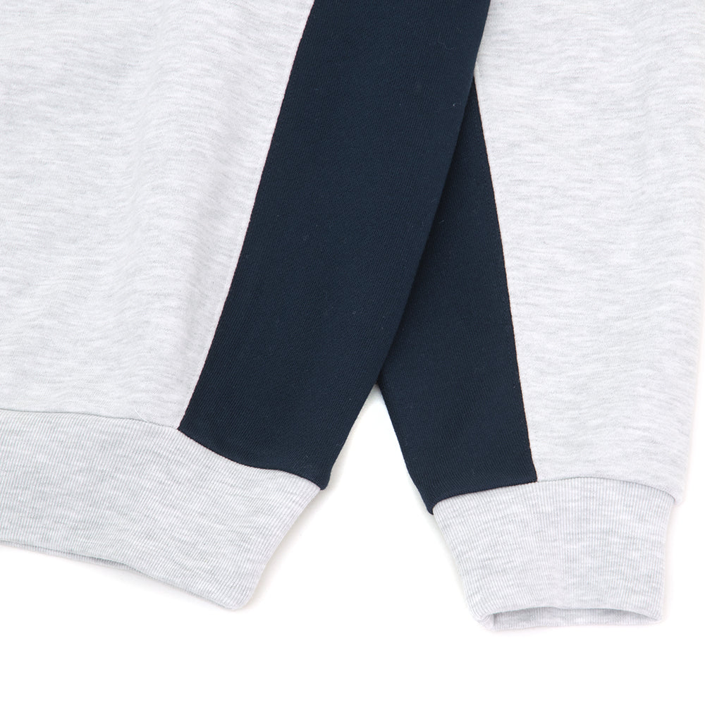 Collared Crewneck Sweatshirt (Ash / Navy)