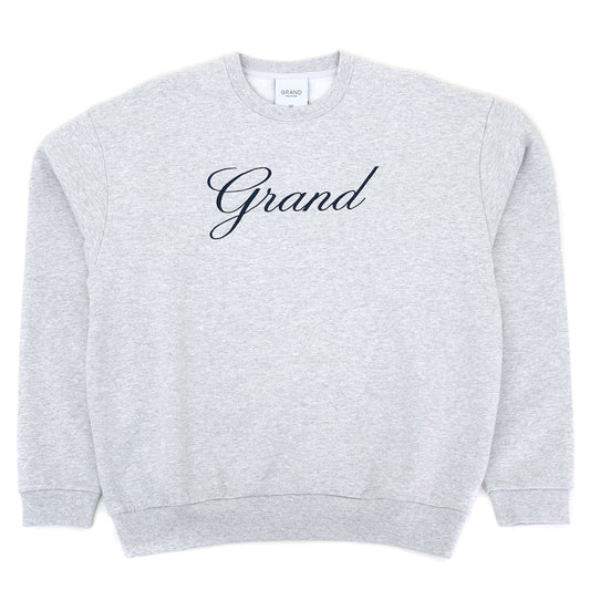 Embroidered Crewneck Sweatshirt (Ash Grey)