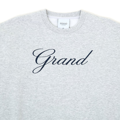 Embroidered Crewneck Sweatshirt (Ash Grey)