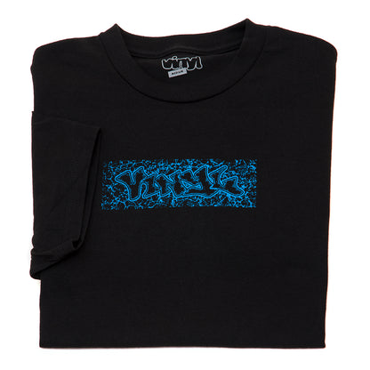 Vinyl Blue Splat S/S T-Shirt (Black)