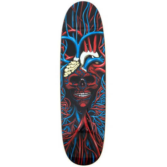 Heart Skull Shaped Deck - Black Velvet (8.875)