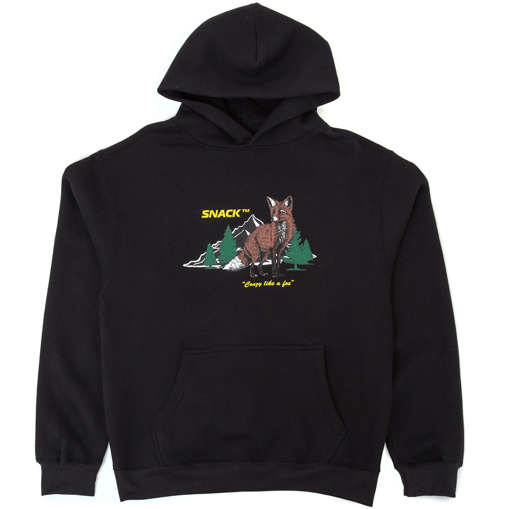Crazy Like A Fox Hooded Sweatshirt (Black)