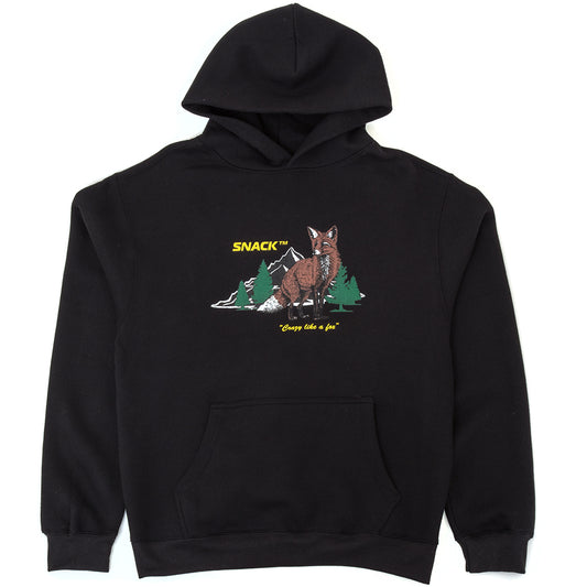 Crazy Like A Fox Hooded Sweatshirt (Black)