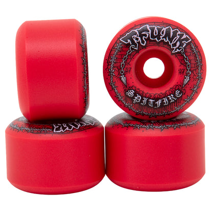 57mm Formula Four Radial Full T-Funk Raw Wheel - Red (97D)