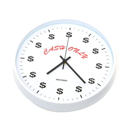 Time Is Money Wall Clock (White)