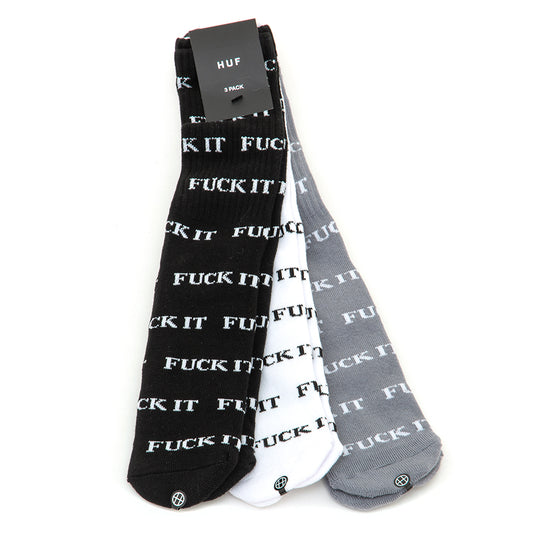 Fuck It 3-Pack Sock (Multi)