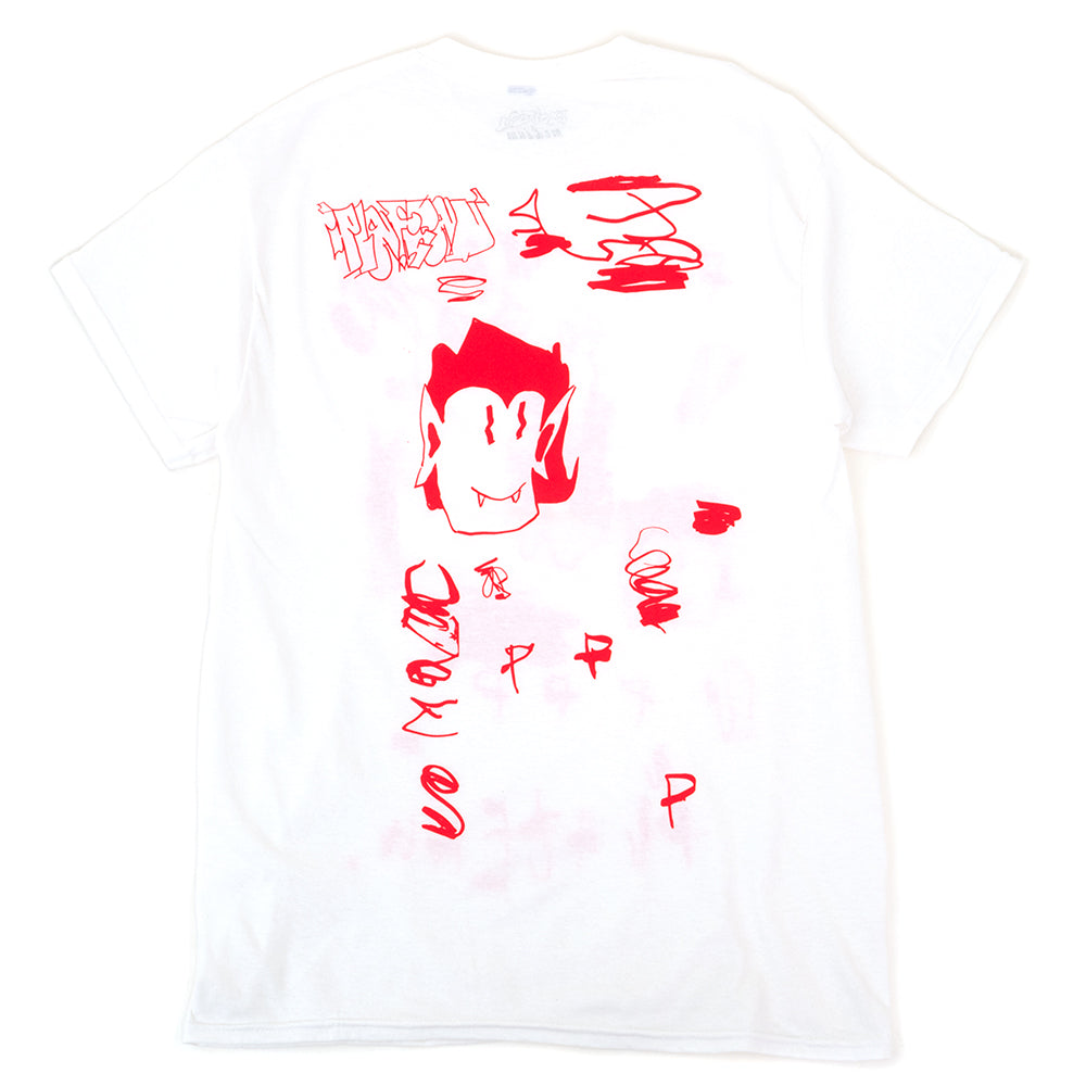 Plateau Scribble T-Shirt (White / Red)