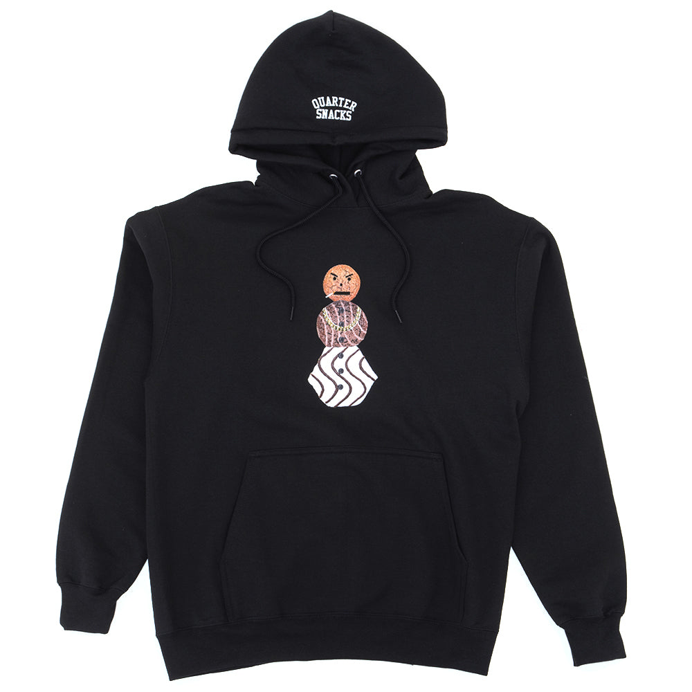 Front Snackman Hooded Sweatshirt (Jet Black)