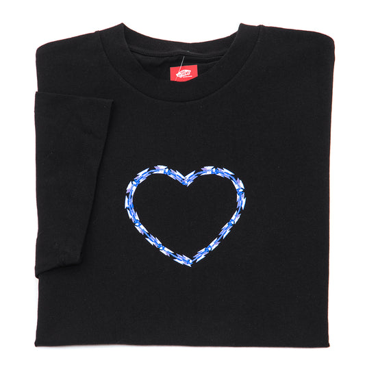 Skate Blade Heart S/S T-Shirt (Black) VBU